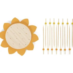 Set apéritif en forme de tournesol 14 pics
