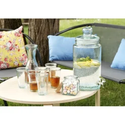 Set carafe et 6 verres transparents