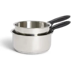 Set casserole inox x2 - Ø16cm et Ø18cm