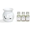 Set de brûleur et 3 huiles essentielles - 4 parfums