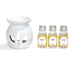 Set de brûleur et 3 huiles essentielles - 4 parfums