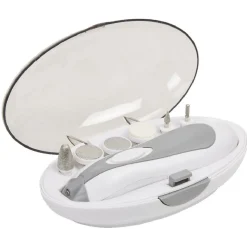 Set manucure gris et blanc 8 pièces