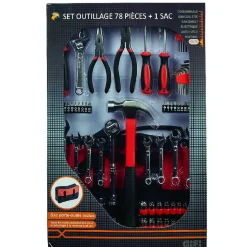 Set outils de bricolage 78 pièces