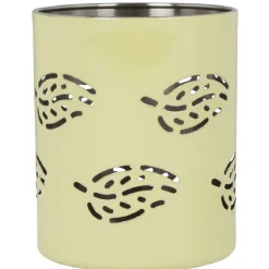 Set passoire, saladier, porte-ustensiles vert design feuille