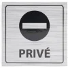 Signalétique adhésive - Sens interdit privé - 8x8 cm