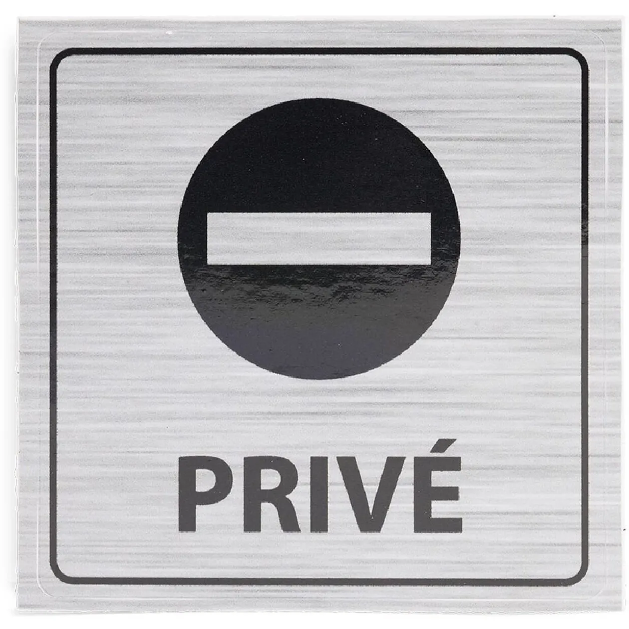 Signalétique adhésive - Sens interdit privé - 8x8 cm