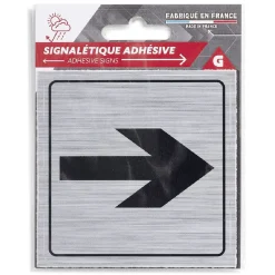 Signalétique adhésive "flèche directionnelle" - 8x8 cm
