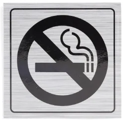 Signalétique adhésive "Interdiction de fumer" - 8x8 cm