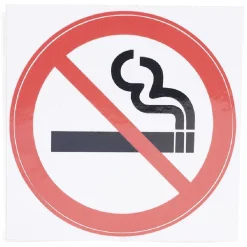 Signalétique adhésive "Interdiction de fumer" - 8x8 cm