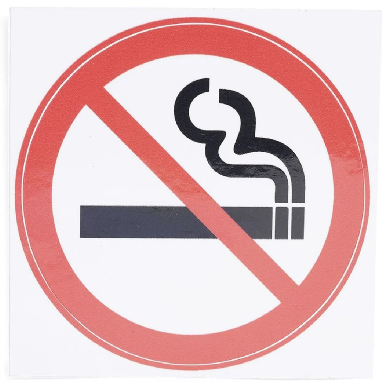 Signalétique adhésive "Interdiction de fumer" - 8x8 cm