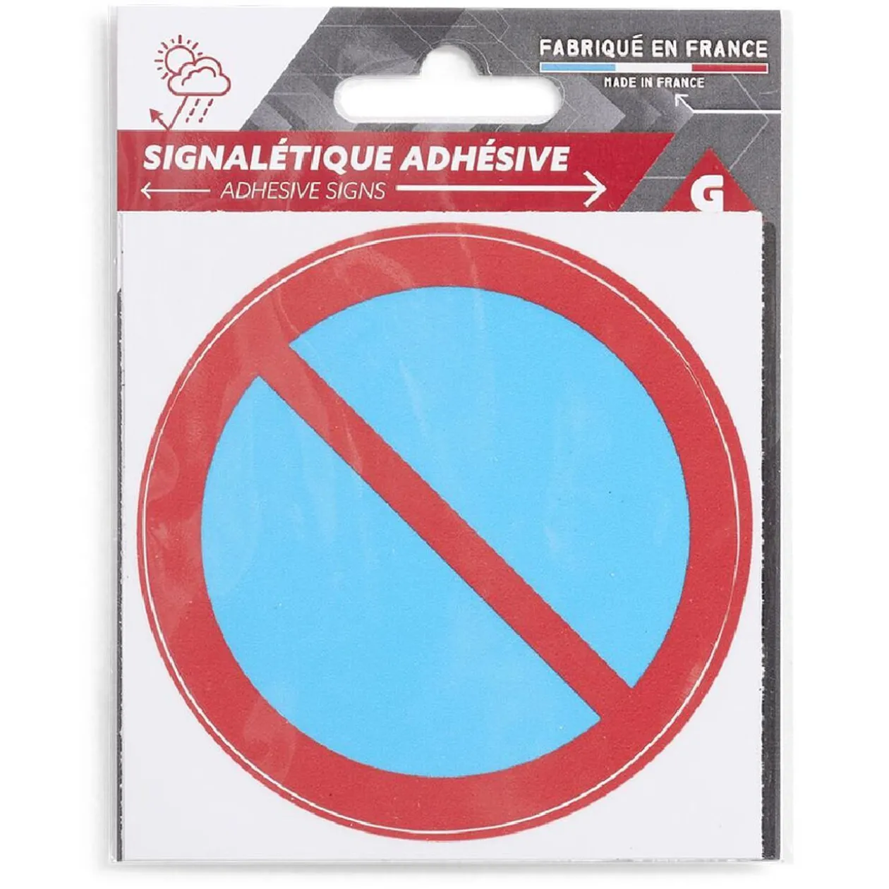 Signalétique adhésive "Stationnement interdit" - 8x8 cm