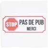 Signalétique adhésive "Stop, pas de pub" - 8x8 cm