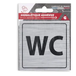 Signalétique adhésive "WC" - 8x8 cm