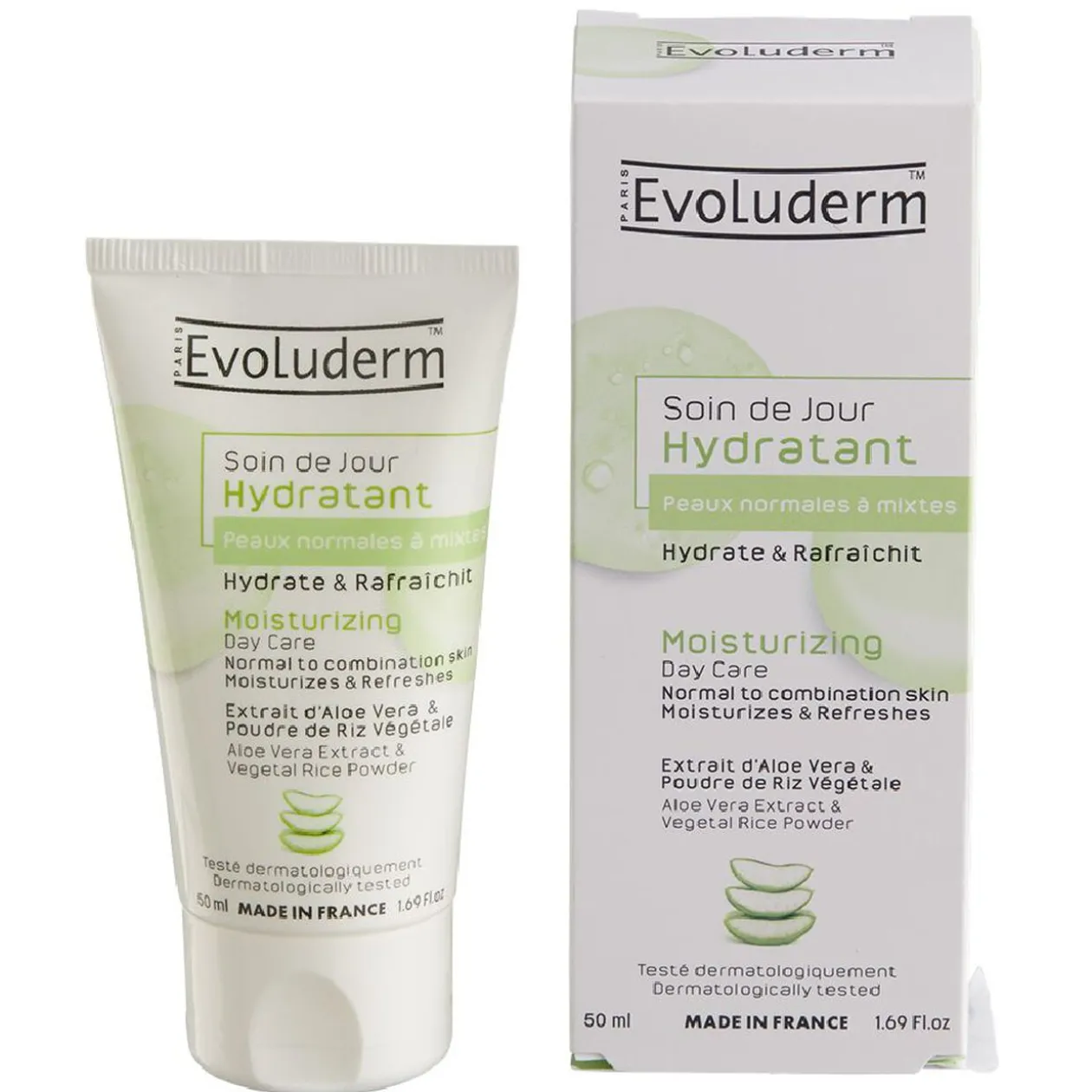 Soin de jour Evoluderm hydratant 50 ml