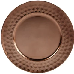 Sous assiette plastique cuivré effet diamant