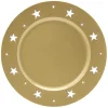 Sous assiette plastique motif étoile doré
