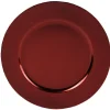 Sous assiette plastique rouge