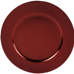 Sous assiette plastique rouge