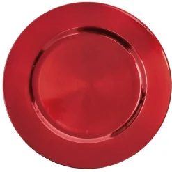 Sous assiette ronde rouge