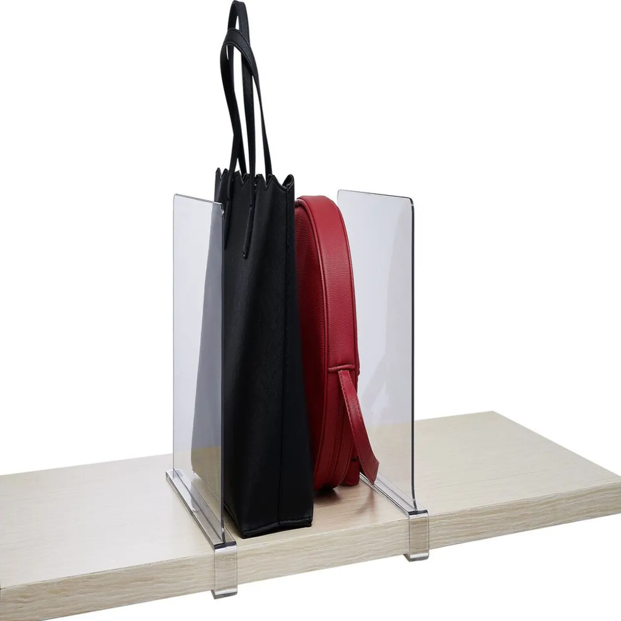 Séparateur d'étagère transparent x2