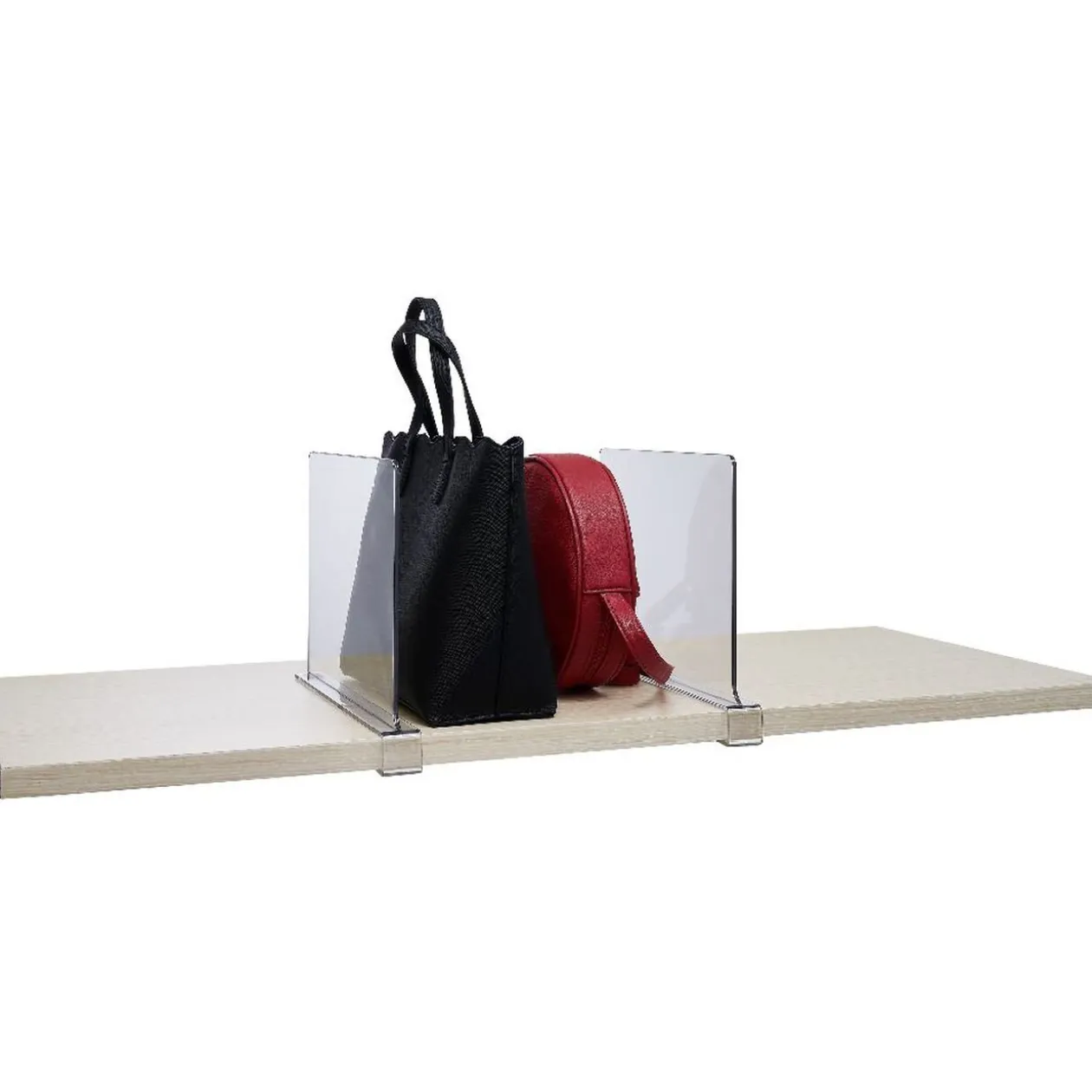 Séparateur d'étagère transparent x2