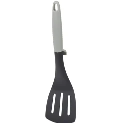 Spatule ajourée polyamide manche en polypropylène gris noir