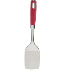 Spatule en inox avec manche en polypropylène rouge