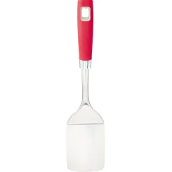 Spatule en inox avec manche en polypropylène rouge