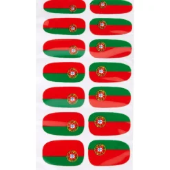 Sticker ongles supporter Portugal x14