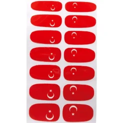 Sticker ongles supporter Turquie x14