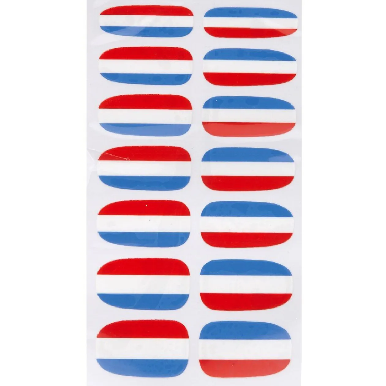 Sticker ongles tricolore supporter France x14