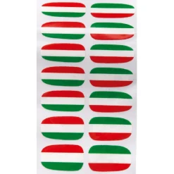 Sticker ongles tricolore supporter Italie x14