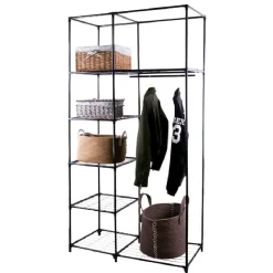 Structure armoire dressing métal noir