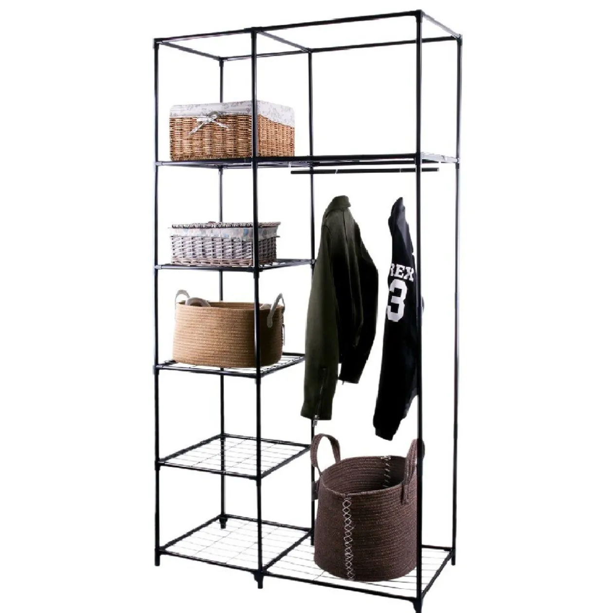 Structure armoire dressing métal noir