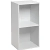 Structure Box Cube 2 cases 35,2x30x69,2cm bois blanc