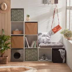 Structure Box Cube 4 cases 35,2x30xH.137,2cm bois blanc