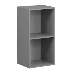 Structure Box Cube 2 cases 35x30x70cm bois gris