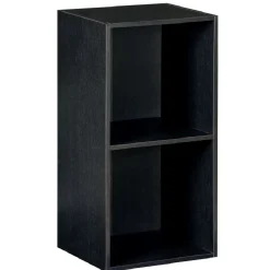 Structure Box Cube 2 cases 35,2x30x69,2cm bois noir