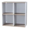 Structure carrée 4 casiers Box Cube blanc et naturel 69,2x30xH69,2cm