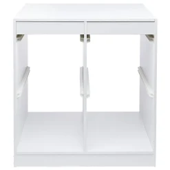 Structure de rangement carrée pour 4 bacs coulissants