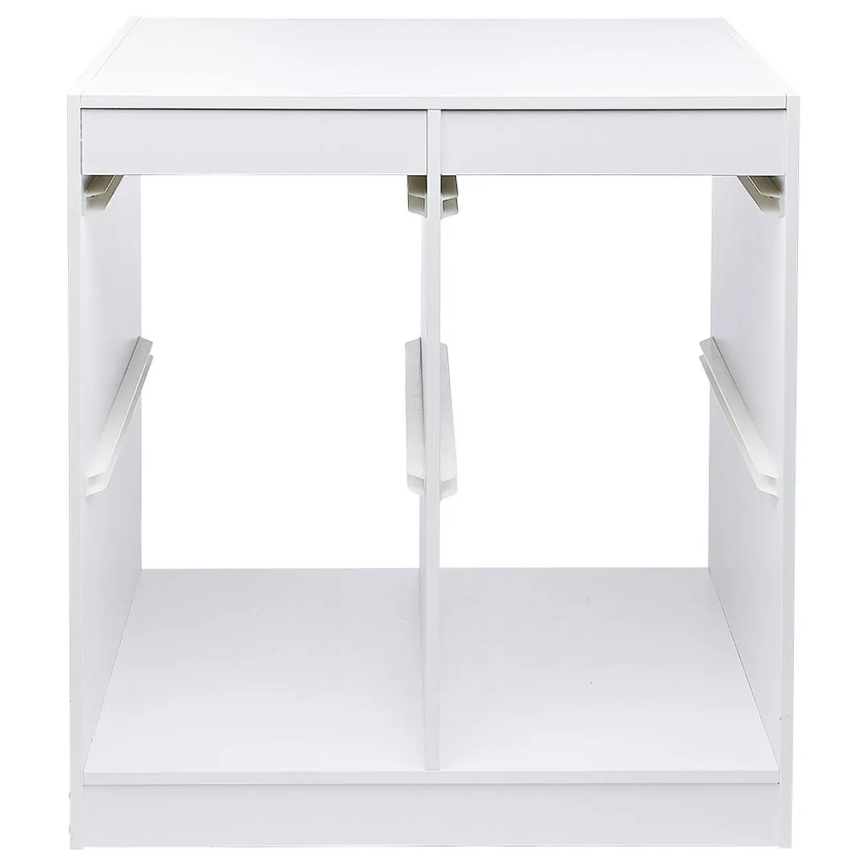 Structure de rangement carrée pour 4 bacs coulissants