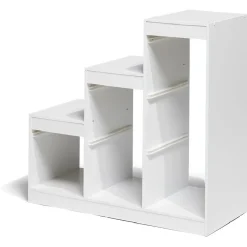 Structure pour bac de rangement 6 cases bois blanc