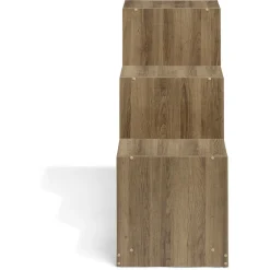 Structure pour bac de rangement 6 cases bois marron