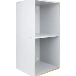 Structure étagère 2 cases bois gris