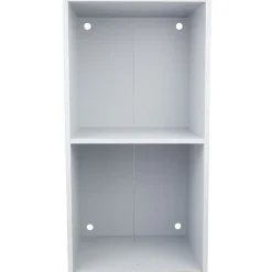 Structure étagère 2 cases bois gris