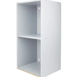 Structure étagère 2 cases bois gris