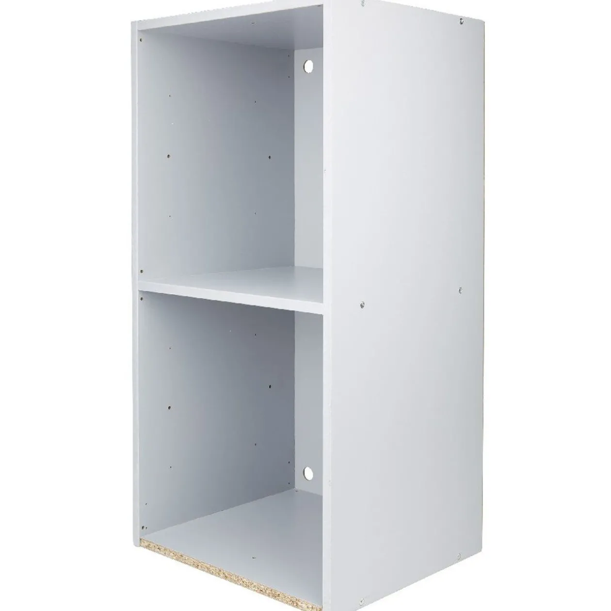 Structure étagère 2 cases bois gris