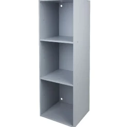 Structure étagère 3 cases bois gris