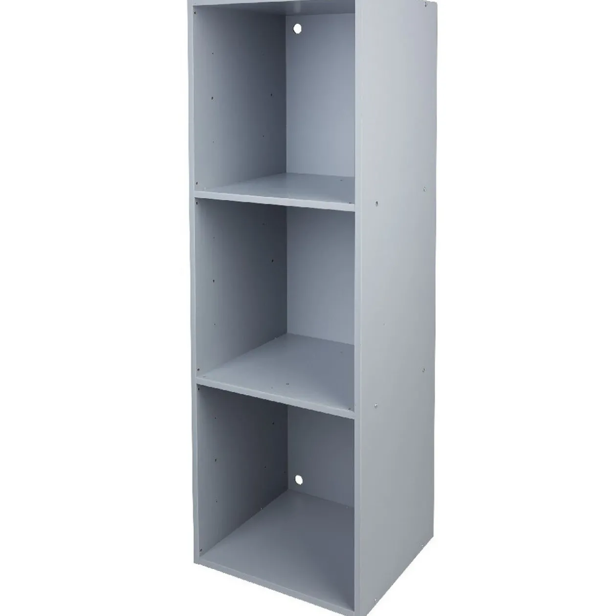 Structure étagère 3 cases bois gris