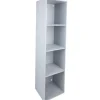 Structure étagère 4 cases bois gris